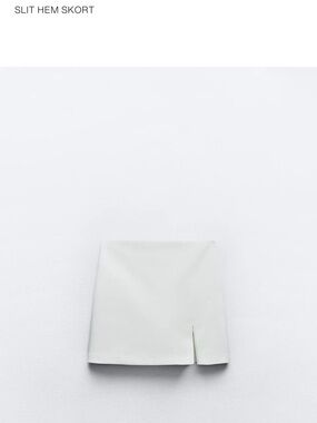 Slit Hem Zara Skort in Whitr